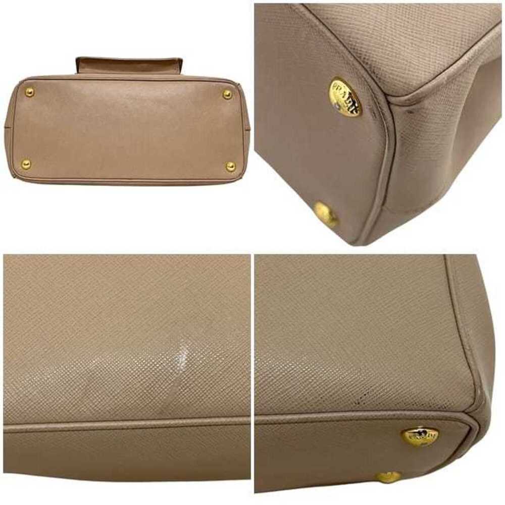 PRADA Cream Leather Saffiano Shoulder Bag - Picture 4 of 11